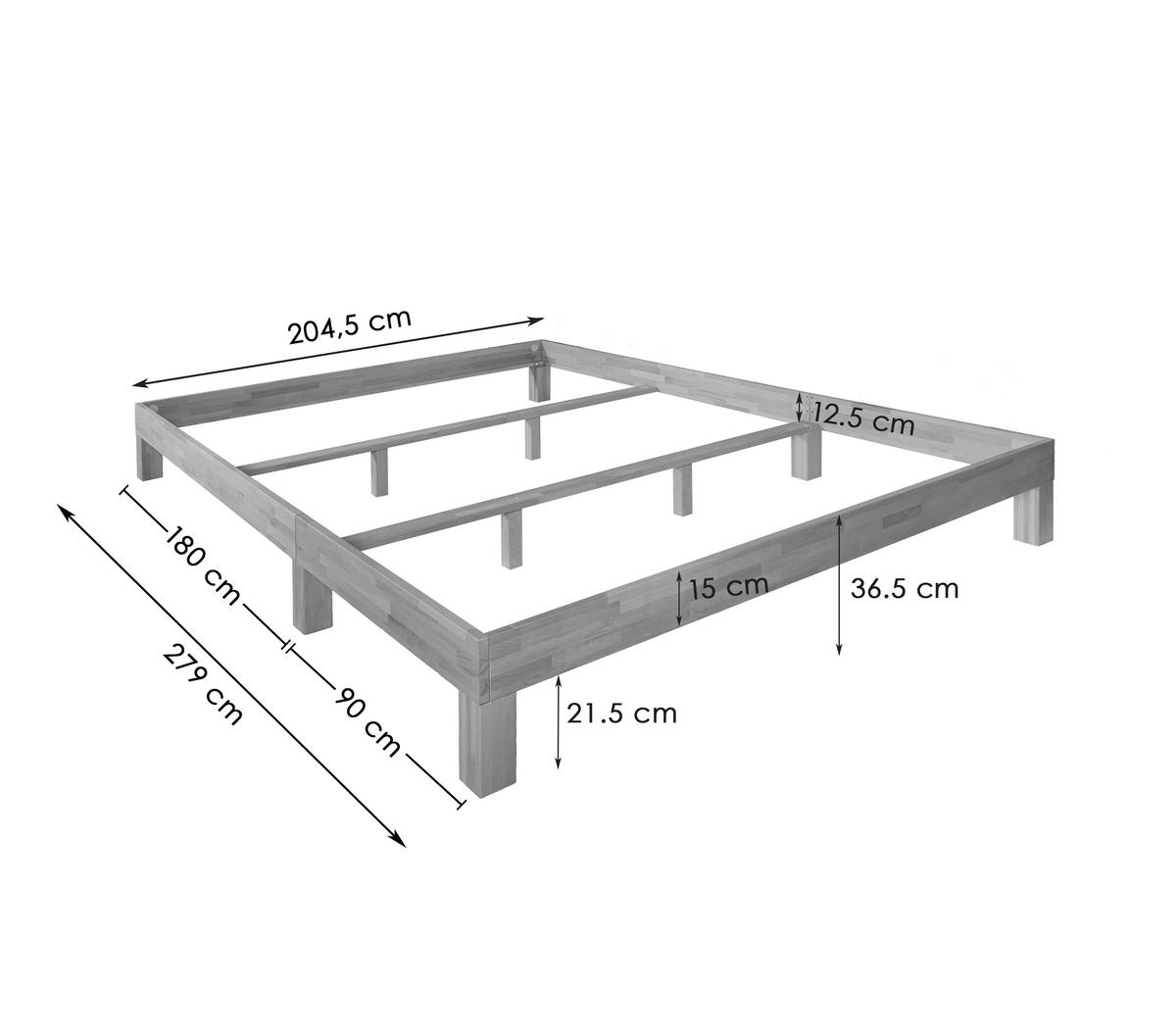 RODINNÁ POSTEĽ, 270/200 cm, jadrový buk - jadrový buk, Natur, drevo (270/200cm) - MID.YOU