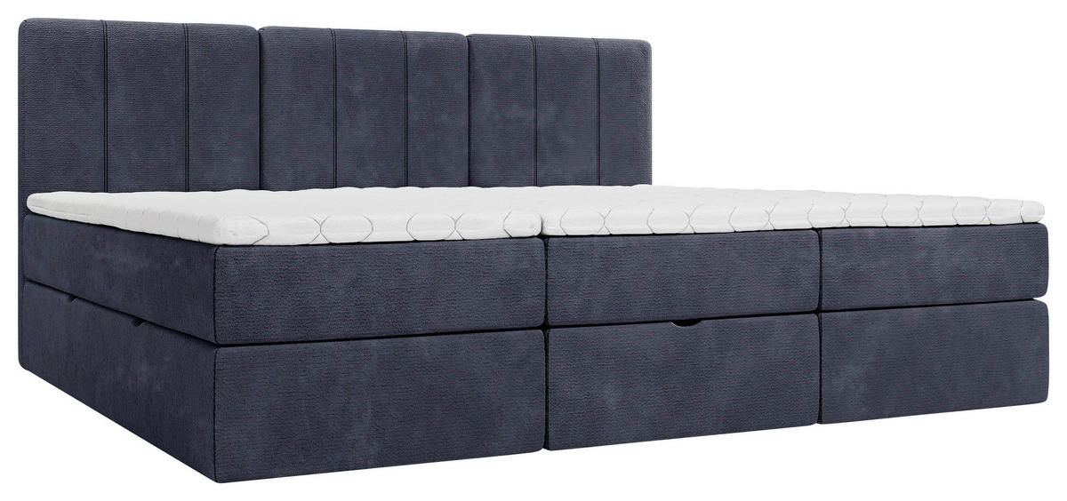 FAMILIENBETT - Schwarz/Dunkelblau, Design, Holzwerkstoff/Kunststoff (240/200cm) - Esposa