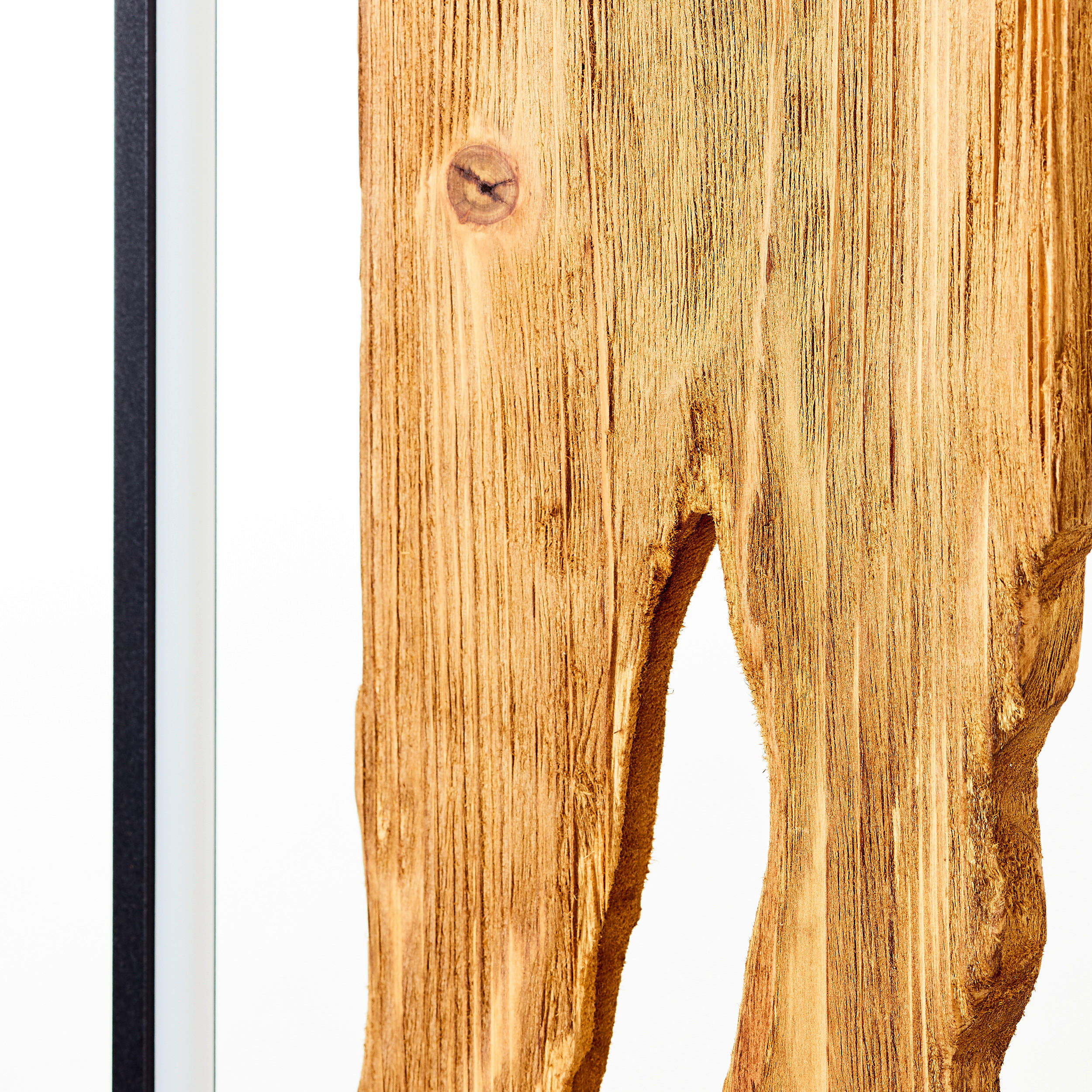 LED-STEHLEUCHTE Chaumont 33/18/120 cm   - Schwarz/Braun, Design, Holz/Metall (33/18/120cm)