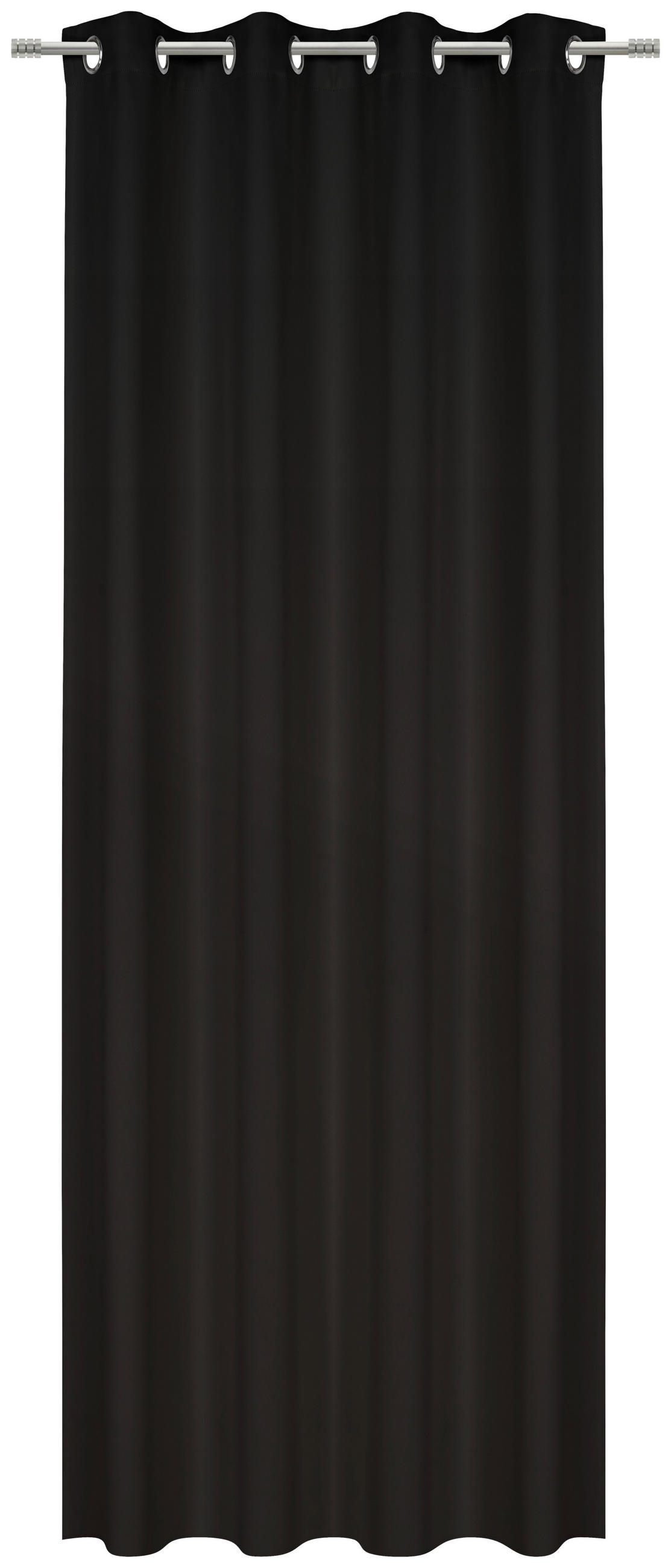 VERDUNKELUNGSVORHANG - Schwarz, Basics, Textil (140/245cm) - Esposa