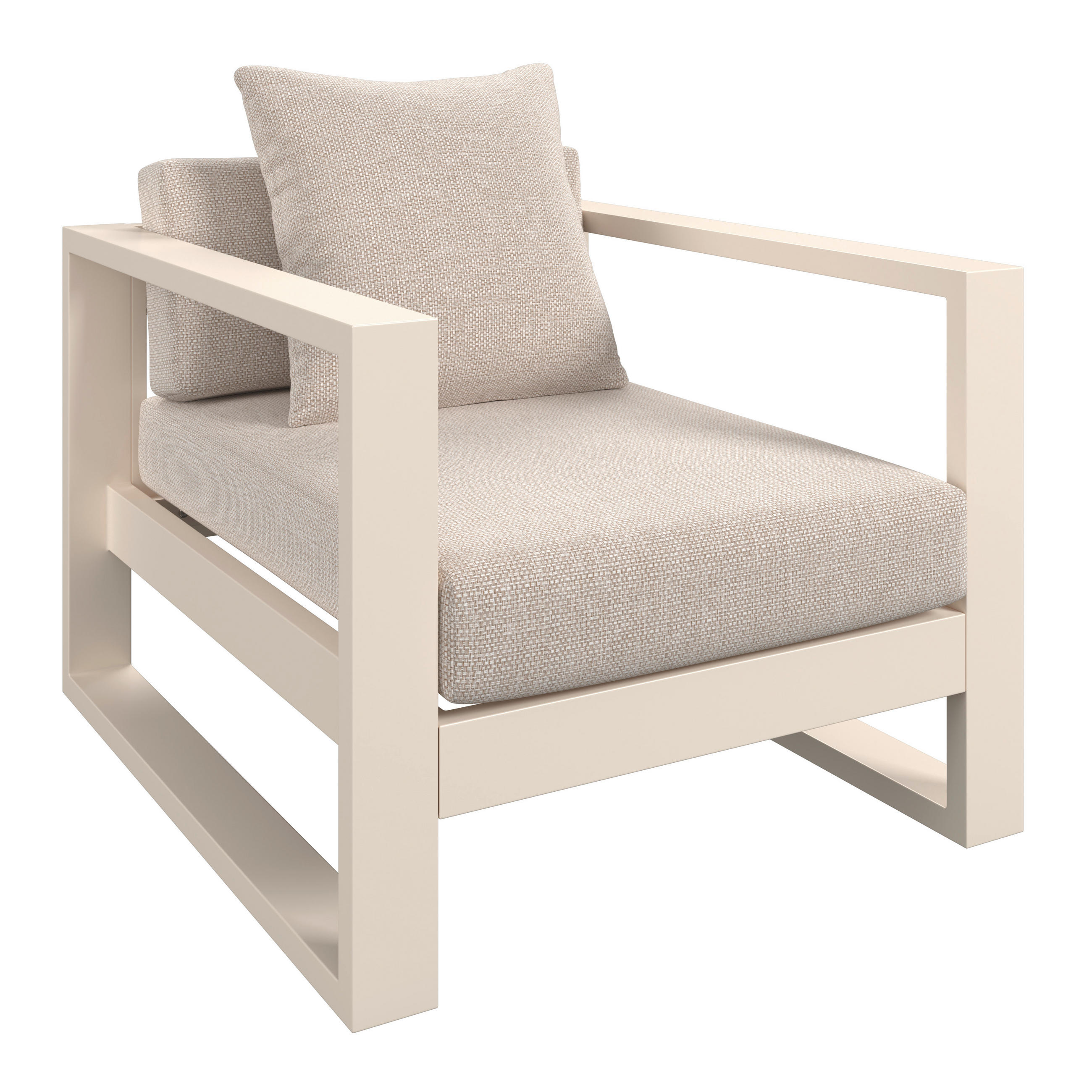 LOUNGESESSEL  - Beige, Design, Textil/Metall (76/60/90cm) - Amatio