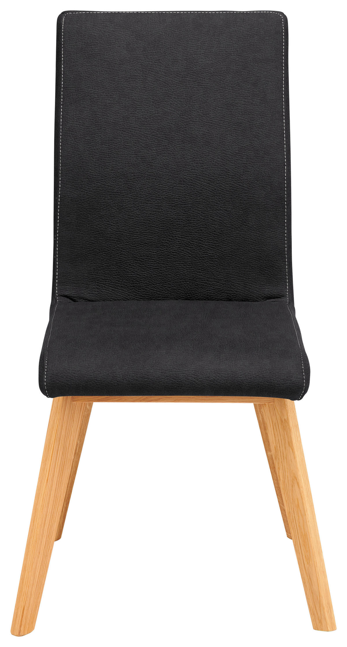 STUHL  in Mikrofaser Holz, Textil  - Beige/Schwarz, Design, Holz/Textil (45/102/56cm) - Novel