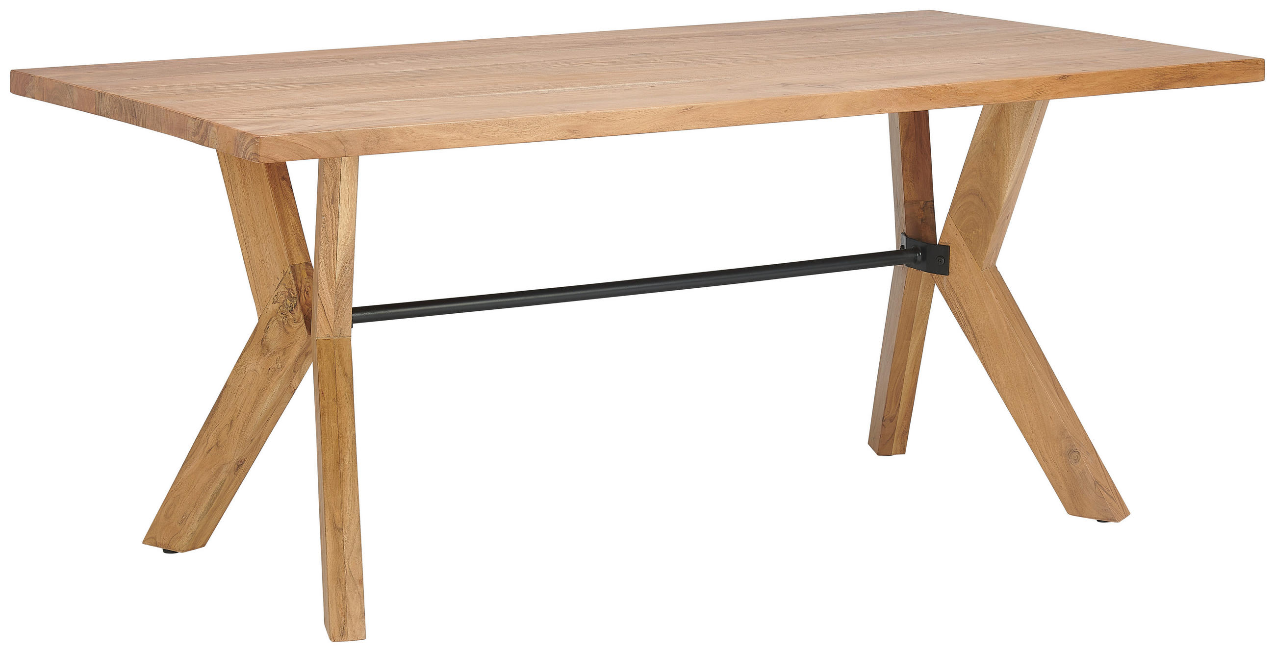 JEDÁLENSKÝ STÔL, akácia, farba akácie, 175/76/90 cm - farba akácie, Modern, kov/drevo (175/76/90cm) - Livetastic