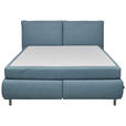 BOXSPRINGBETT 180/200 cm  in Hellblau  - Alufarben/Hellblau, KONVENTIONELL, Textil (180/200cm) - Dieter Knoll