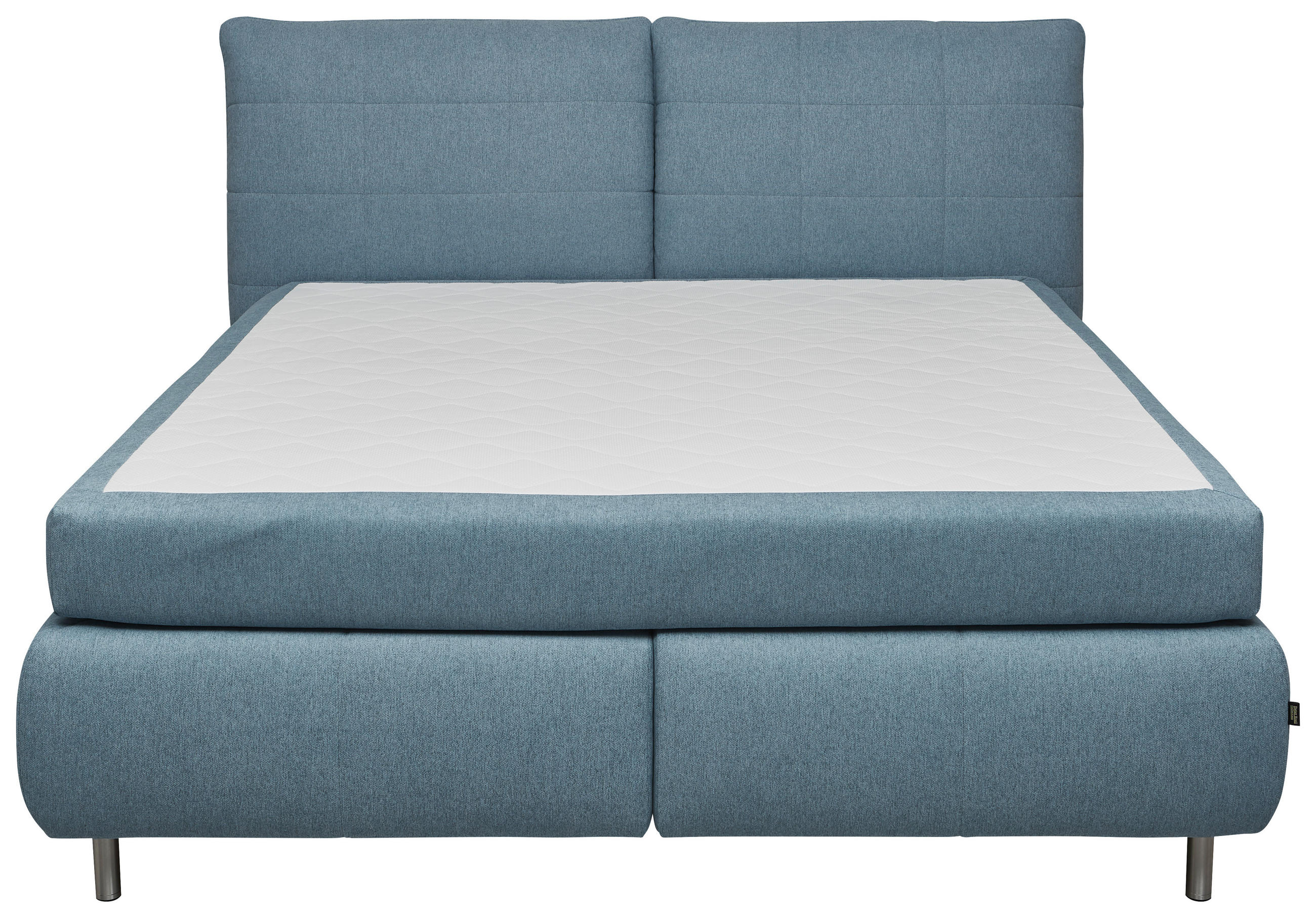 BOXSPRINGBETT 160/200 cm  in Hellblau  - Alufarben/Hellblau, KONVENTIONELL, Textil (160/200cm) - Dieter Knoll