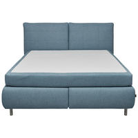 BOXSPRINGBETT 180/200 cm  in Hellblau  - Alufarben/Hellblau, KONVENTIONELL, Textil (180/200cm) - Dieter Knoll