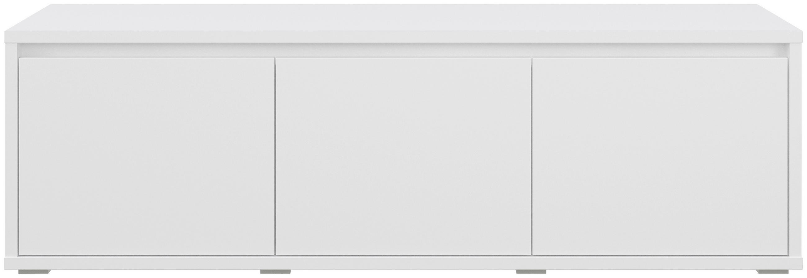 GARDEROBENBANK Weiß  - Silberfarben/Weiß, KONVENTIONELL (145,1/50,1/33,8cm) - Xora