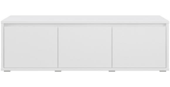 GARDEROBENBANK Weiß - Silberfarben/Weiß, KONVENTIONELL (145,1/50,1/33,8cm) - Xora
