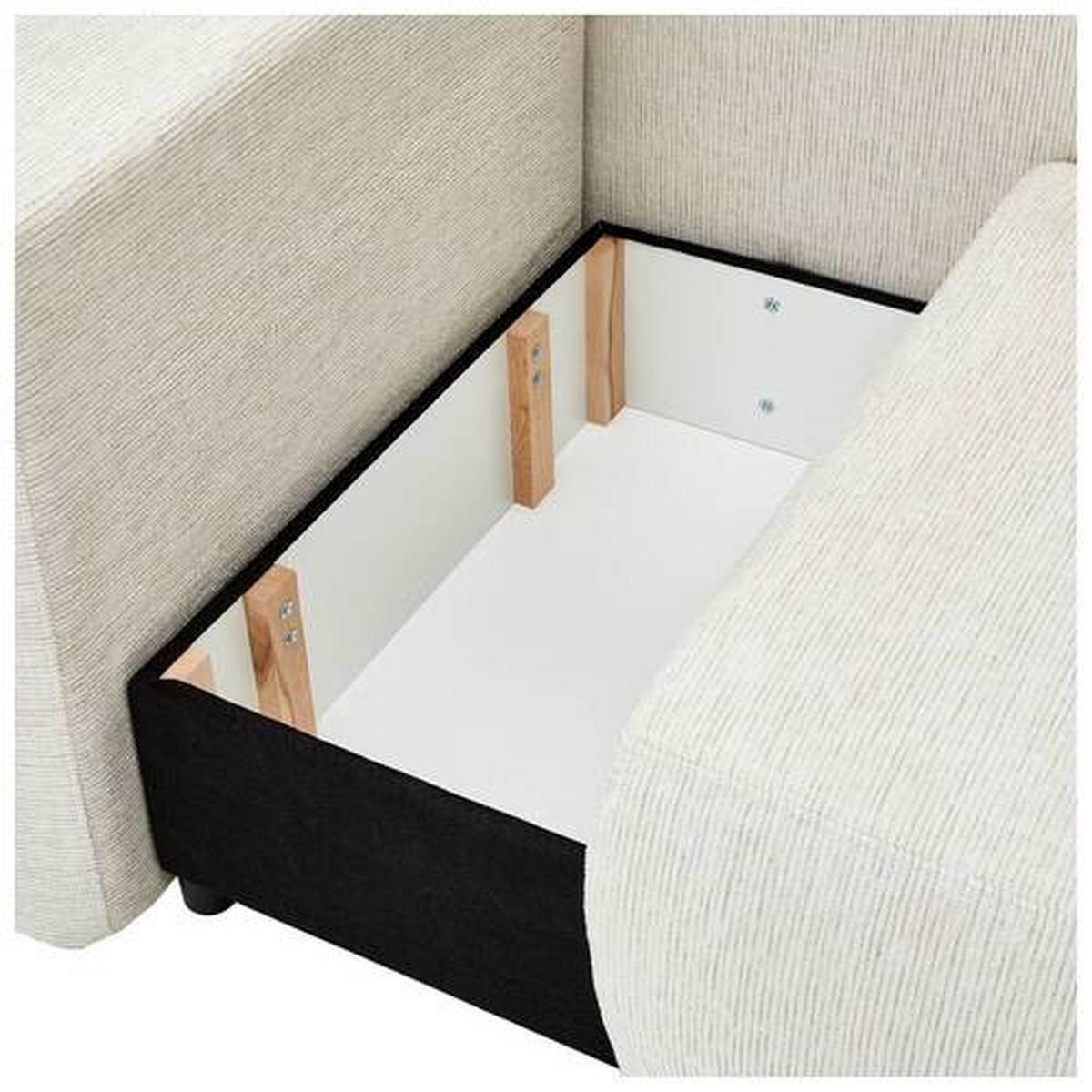 CHAISELONGUE Chenille Sandfarben  - Sandfarben/Schwarz, KONVENTIONELL, Kunststoff/Textil (93/73/171cm) - Carryhome