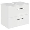 WASCHBECKENUNTERSCHRANK 60/49,8/38,3 cm  - Chromfarben/Weiß Hochglanz, KONVENTIONELL, Holzwerkstoff/Metall (60/49,8/38,3cm) - Sadena