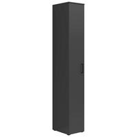 MEHRZWECKSCHRANK 30/195/40 cm,  in Graphitfarben  - Schwarz/Graphitfarben, MODERN, Holzwerkstoff/Kunststoff (30/195/40cm) - Milino