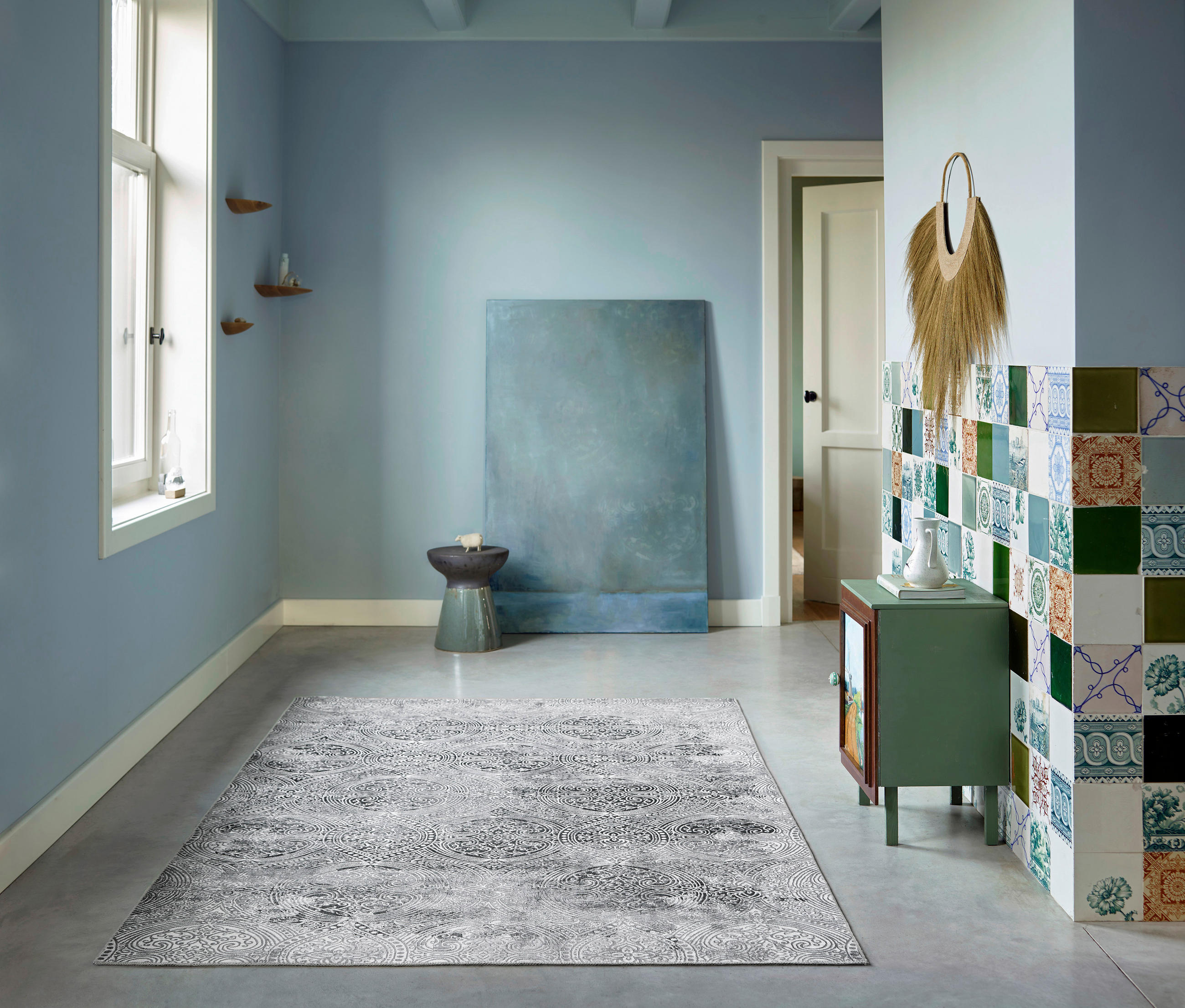 VINTAGE-TEPPICH 80/150 cm Grace Grau  - Grau, Design, Textil (80/150cm) - Novel