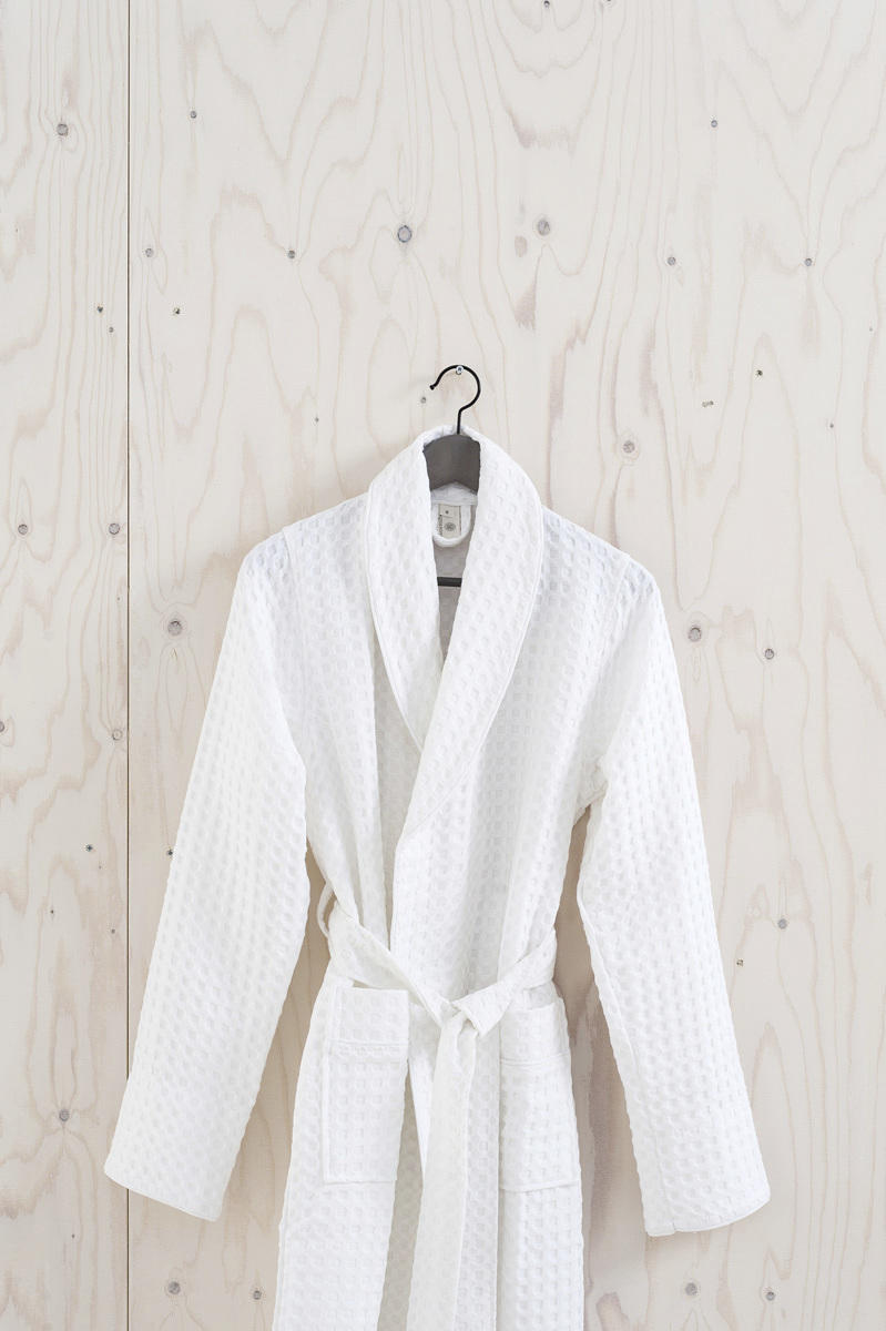BADEMANTEL S Unisex  - Weiß, Basics, Naturmaterialien/Textil (Snull) - Aquanova