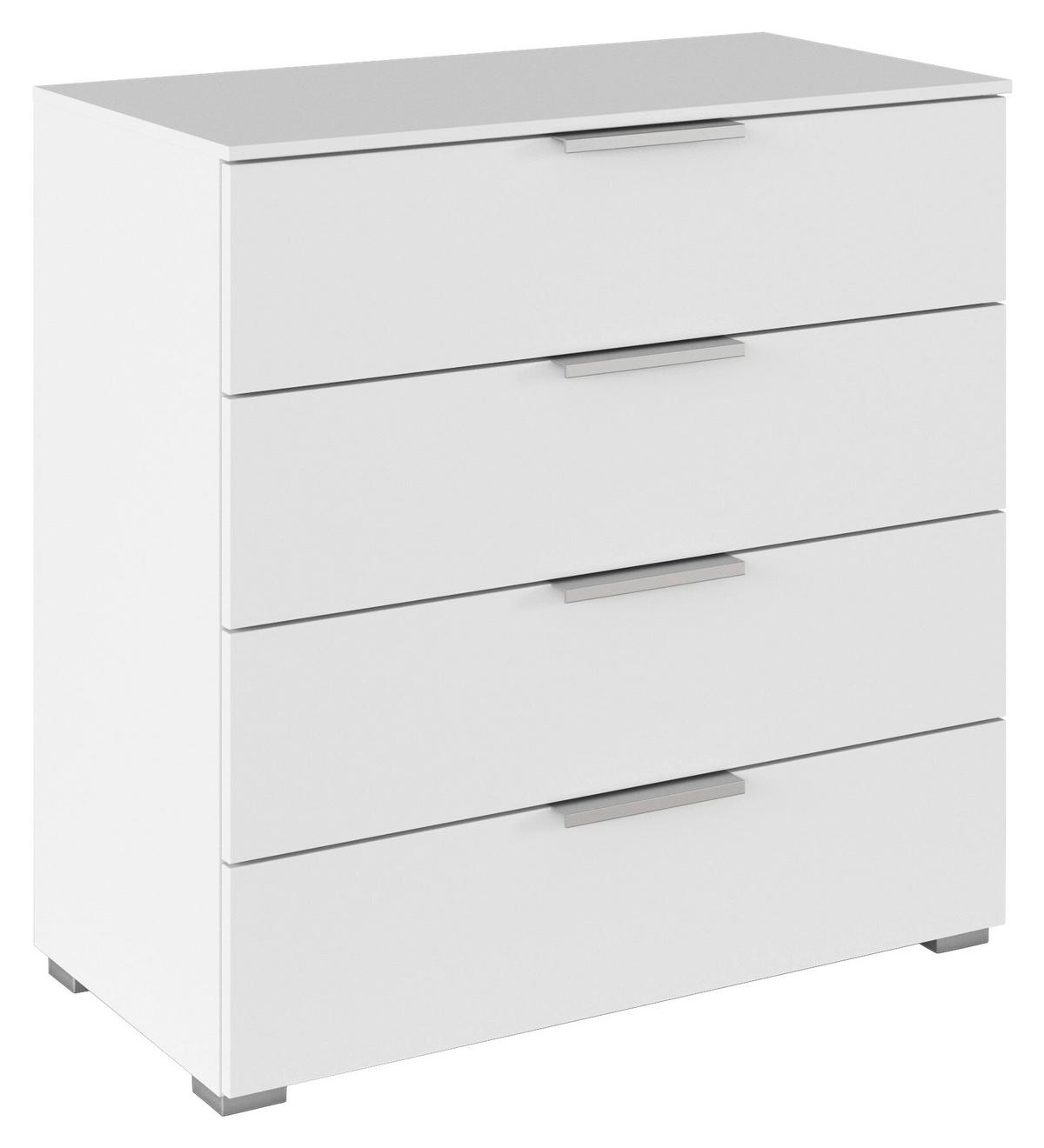 KOMMODE  in 80/81/42 cm  - Alufarben/Weiß, KONVENTIONELL, Holzwerkstoff/Kunststoff (80/81/42cm) - home24