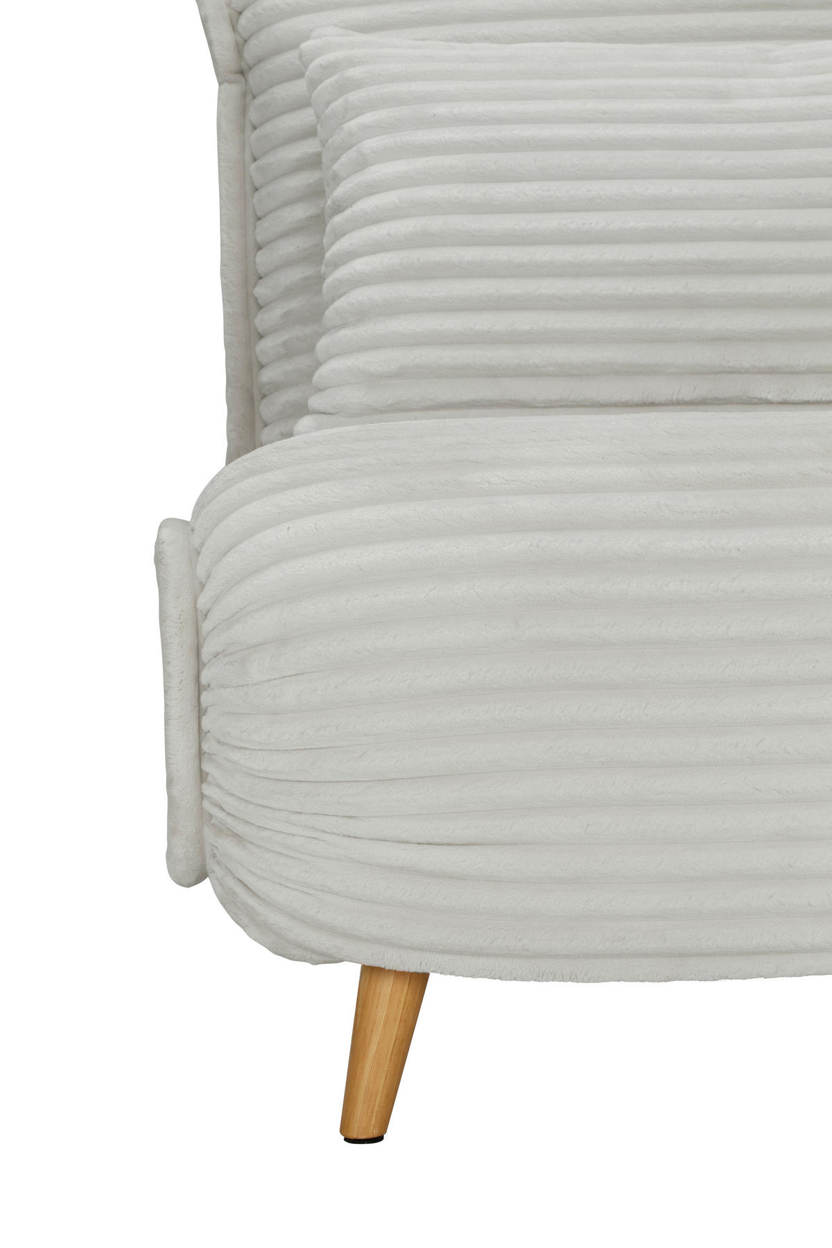 SCHLAFSESSEL Cord Weiß    - Walnussfarben/Weiß, MODERN, Holz/Textil (76/85/83cm) - Livetastic