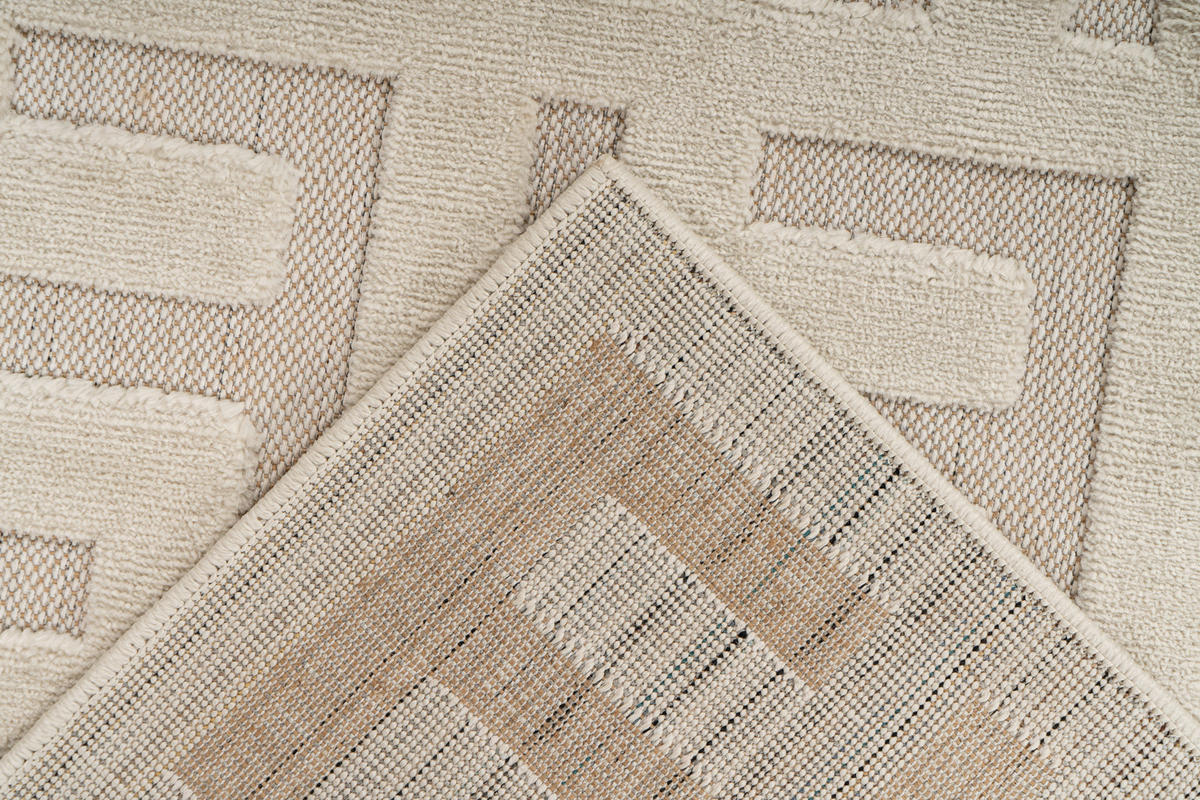 KOBEREC TKANÝ NA PLOCHO, 160/230 cm, bílá - bílá, Konvenční, textil (160/230cm)