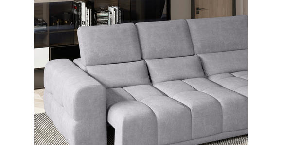 ECKSOFA Grau Chenille  - Schwarz/Grau, KONVENTIONELL, Kunststoff/Textil (290/203cm) - Carryhome