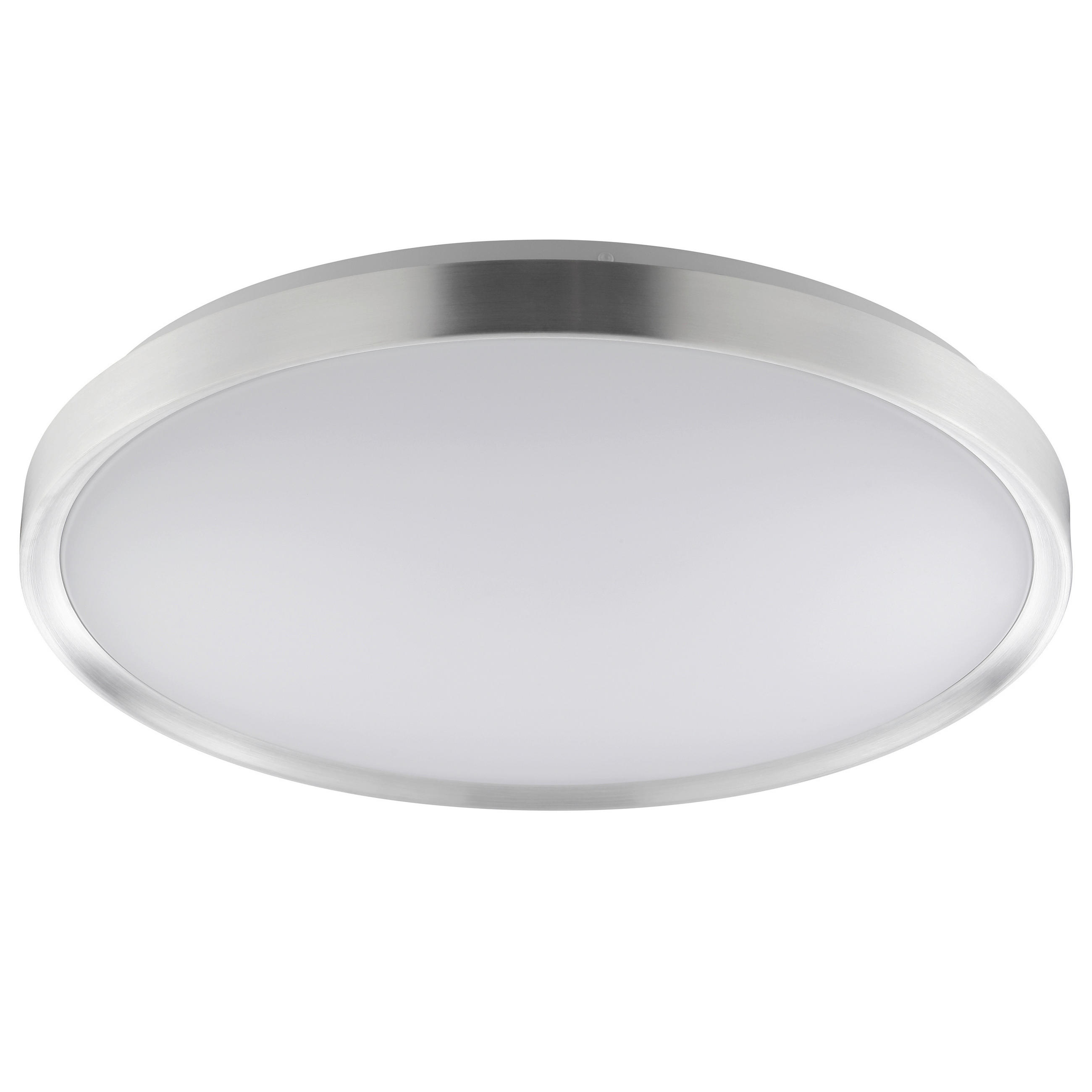LED PLAFONJERA - boja nikla/bela, Osnovno, metal/plastika (48,5/7,5cm)