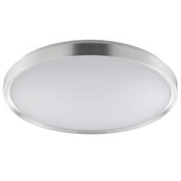 LED PLAFONJERA - boja nikla/bela, Osnovno, metal/plastika (48,5/7,5cm)