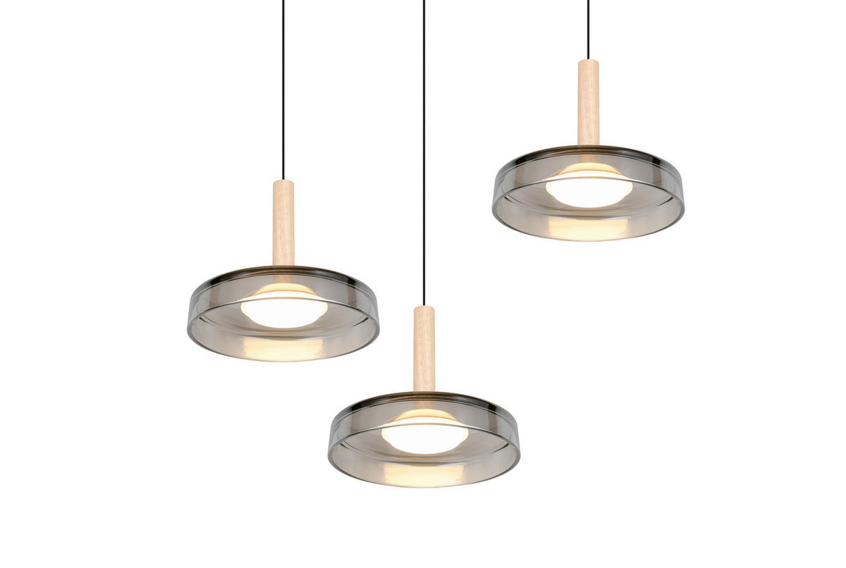 LED-PENDELLAMPA 35/200 cm  - grå/svart, Design, metall/glas (35/200cm) - Trio Leuchten