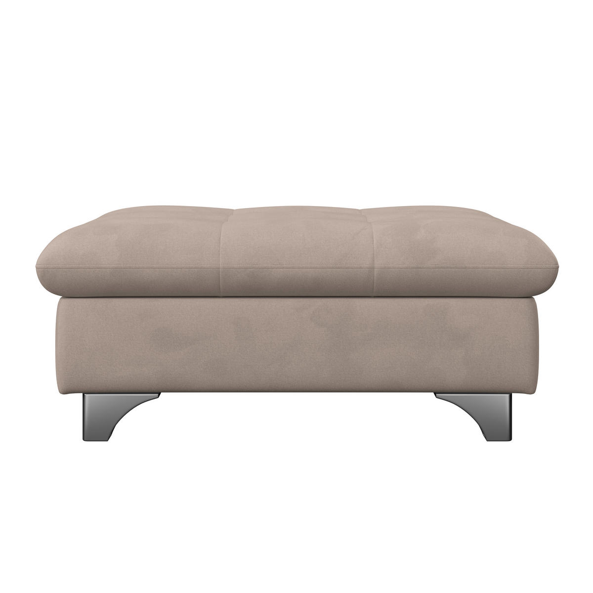 HOCKER Chenille Beige  - Chromfarben/Beige, KONVENTIONELL, Textil/Metall (108/46/108cm) - Livetastic