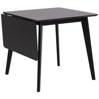 JEDILNA MIZA, furnirano les kavčukovca črna  - črna, Konvencionalno, leseni material/les (80/80/76cm) - Carryhome