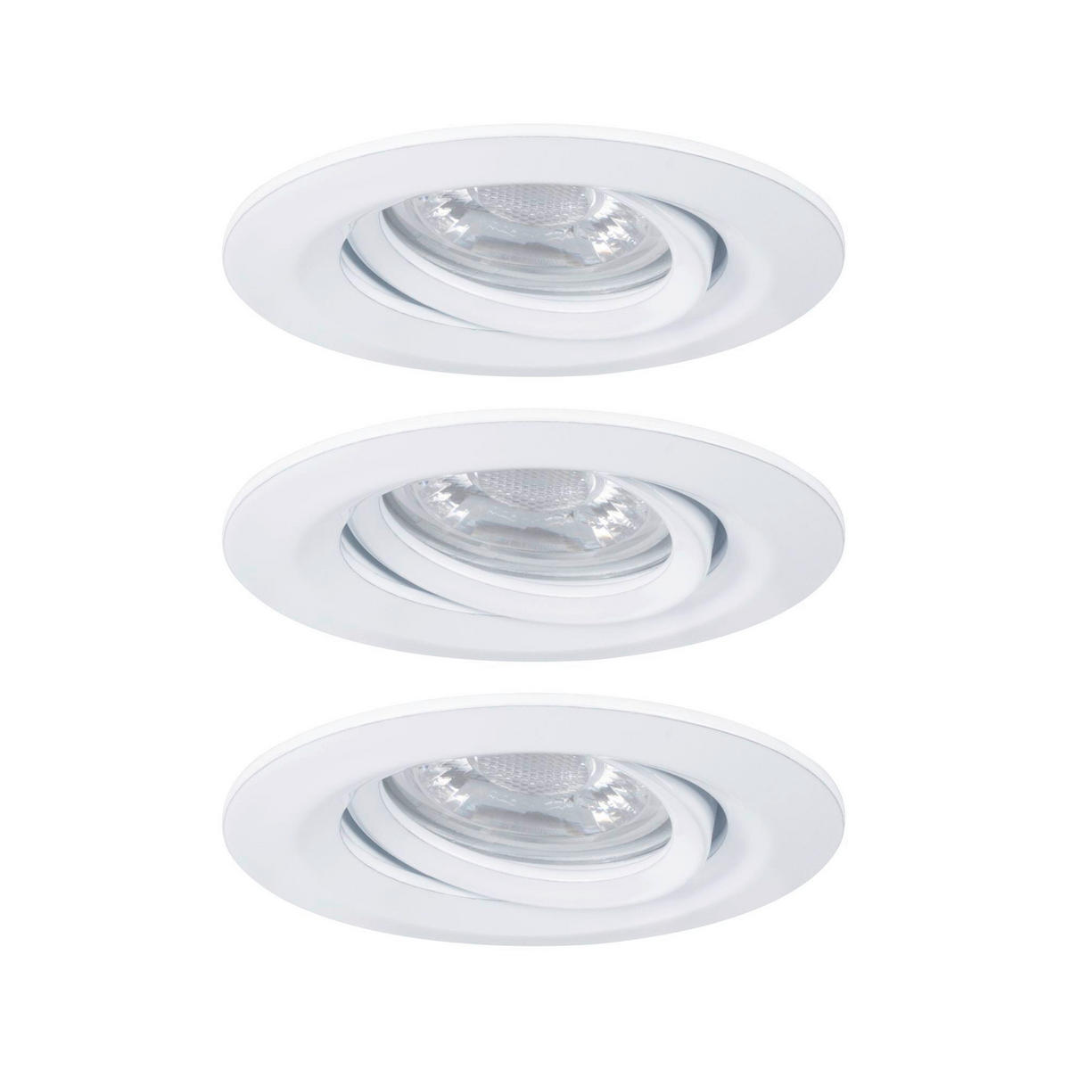 LED-EINBAUSPOT SET 6.6 cm   - Weiß, Design, Metall (6.6cm) - Paulmann