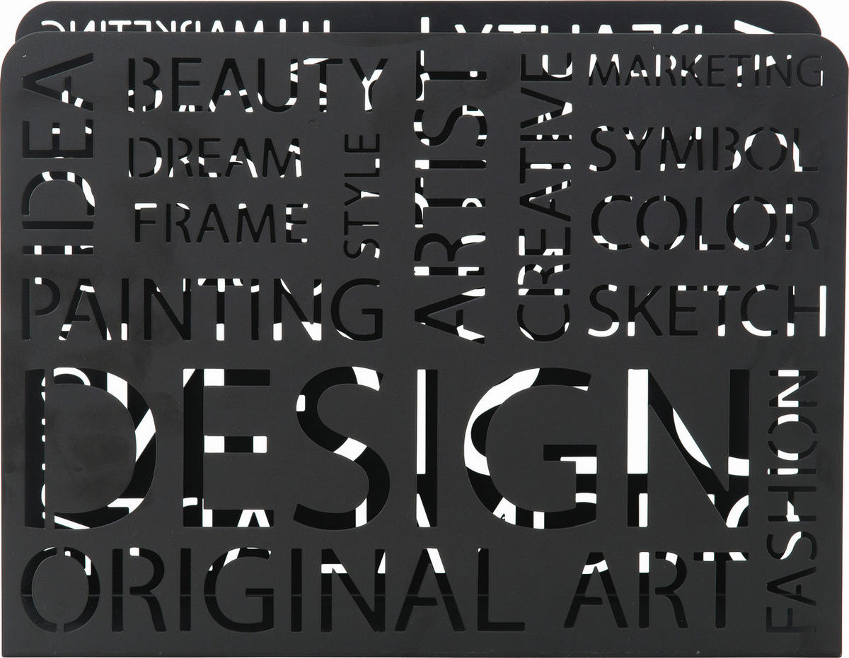 ZEITUNGSSTÄNDER Metall Schwarz  - Schwarz, Design, Metall (35/28/10cm)