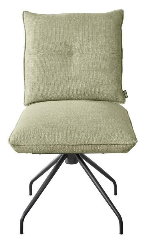 STUHL - Beige/Schwarz, Design, Textil/Metall (50/90/70cm) - Dieter Knoll