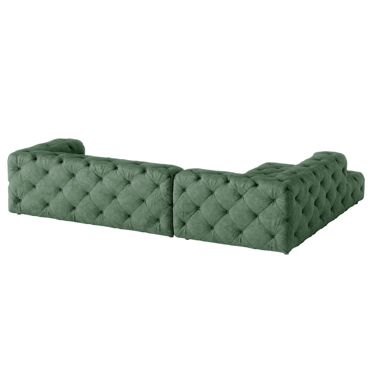 ECKSOFA Fresco in Mikrofaser Waldgrün  228/325 cm  - Waldgrün/Schwarz, Design, Kunststoff/Textil (228/325cm) - P & B