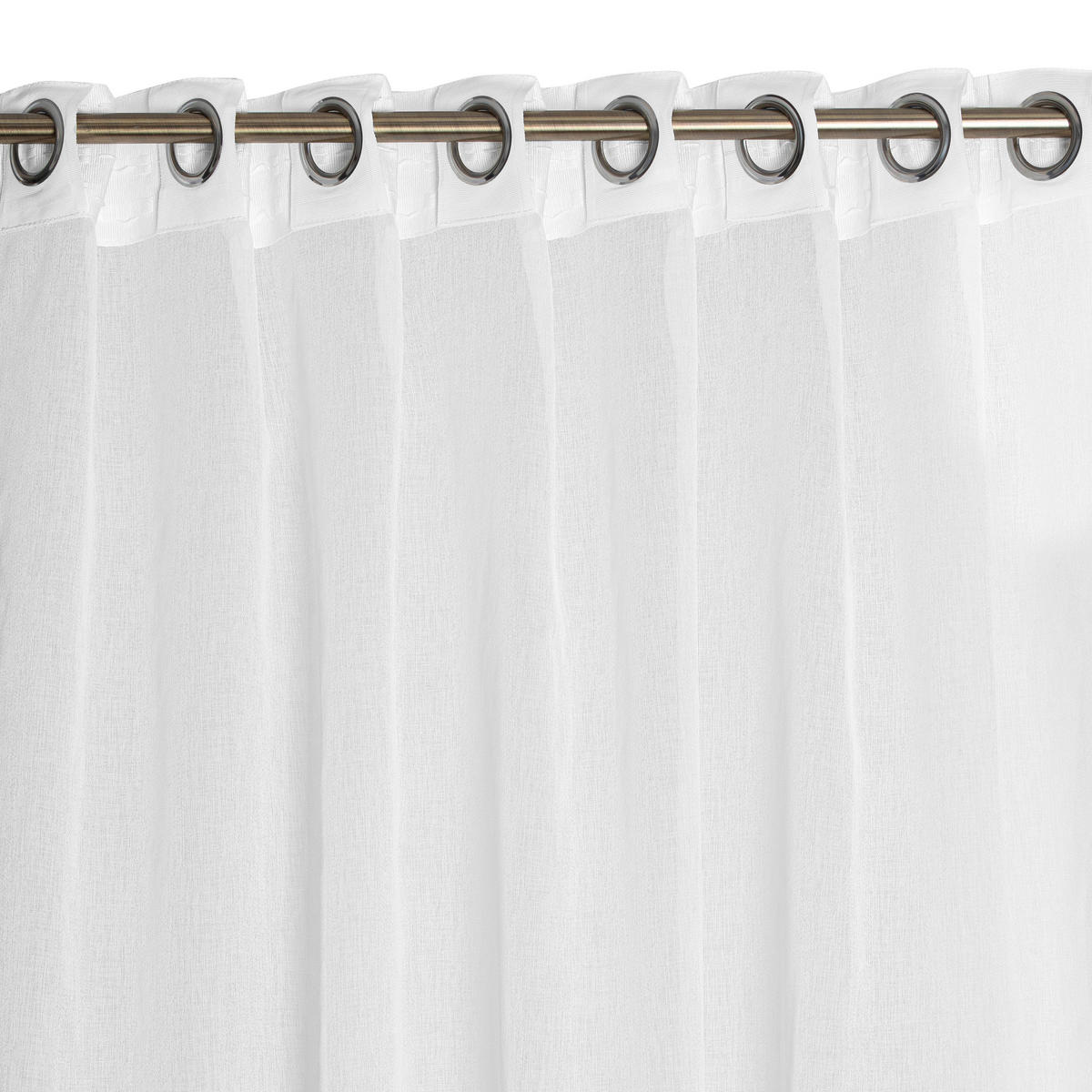 FERTIGVORHANG  halbtransparent   280/240 cm  - Weiß, Basics, Textil (280/240cm)