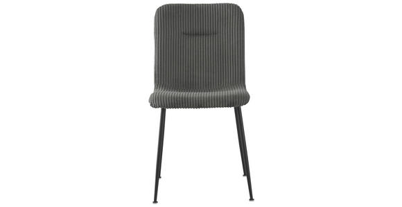 STUHL Cord Grau - Schwarz/Grau, Design, Textil/Metall (43/83/56cm) - Xora