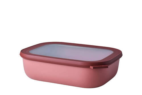 DÓZA NA POTRAVINY - priehľadné/svetločervená, Konventionell, plast (25/7/20cm) - Mepal