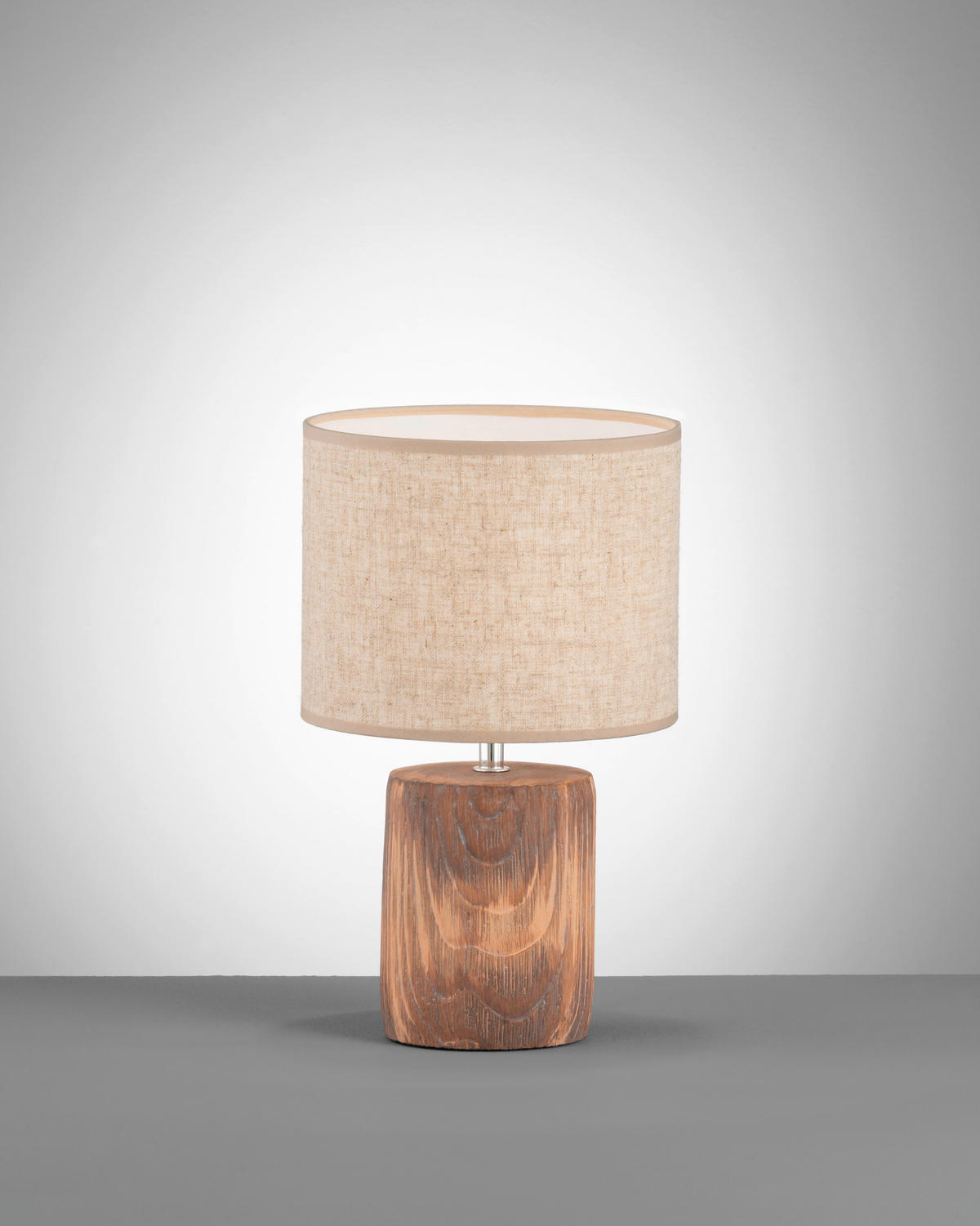 TISCHLEUCHTE 20/35 cm   - Sandfarben/Braun, Natur, Textil/Stein (20/35cm) - Fischer & Honsel
