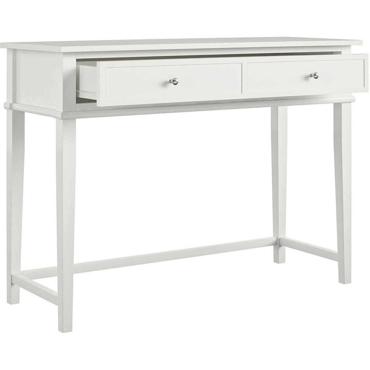 SCHREIBTISCH 89/75/45 cm  in Weiß  - Silberfarben/Weiß, Design, Holzwerkstoff/Metall (89/75/45cm) - MID.YOU