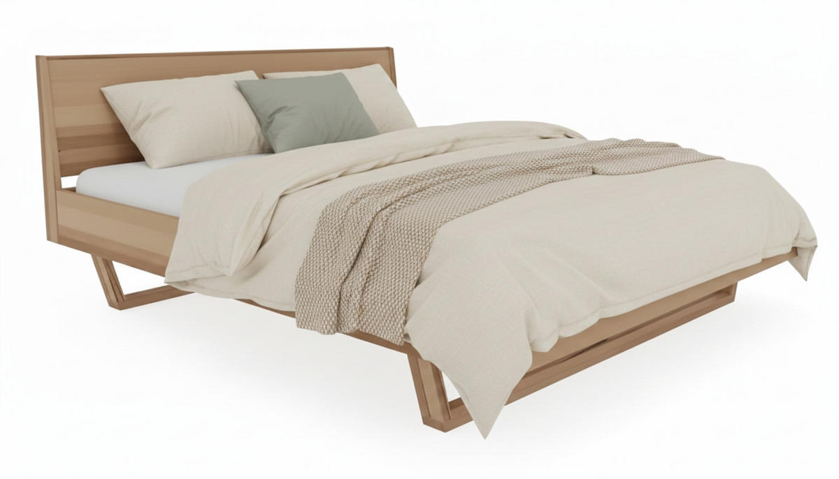 BETT 180/200 cm  Kernbuche   - Kernbuche, Modern, Holz (180/200cm) - MID.YOU