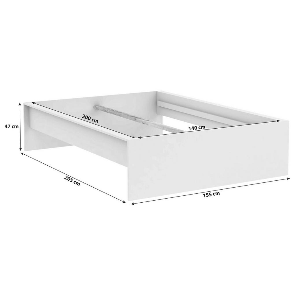 Thumbnail - Hom`in Bettrahmen, Anthrazit, 140x200 cm, in verschiedenen Holzdekoren erhältlich, Größen erhältlich, Zubehör