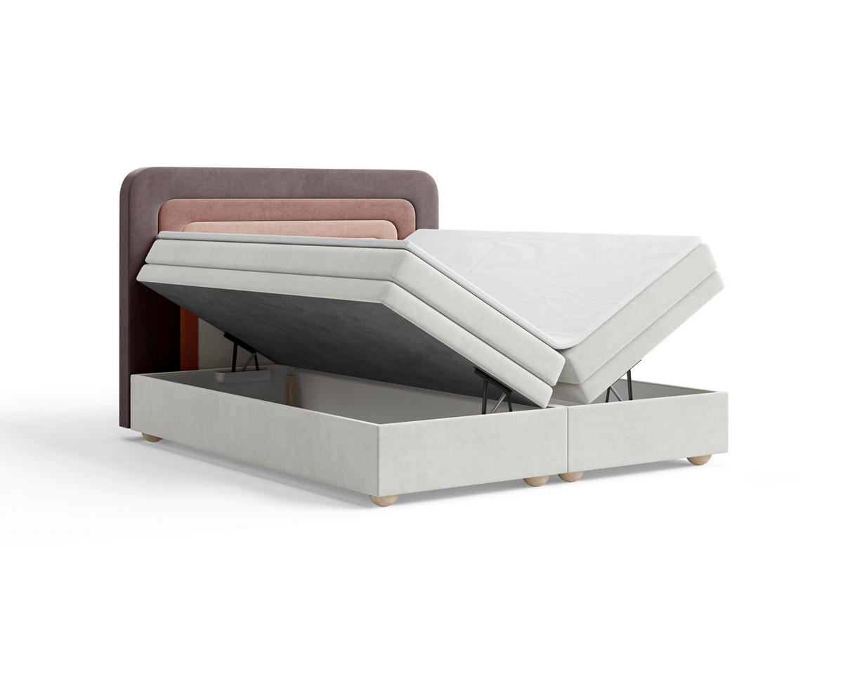 BOXBETT 180/200 cm  in Braun, Naturfarben, Rotbraun  - Rotbraun/Braun, MODERN, Holz/Kunststoff (180/200cm) - Livetastic