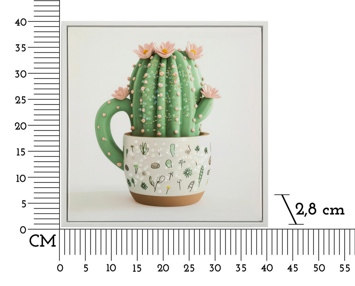 LEINWANDBILD Blumen  - Weiß, Basics, Holz/Kunststoff (40/40/2.8cm)