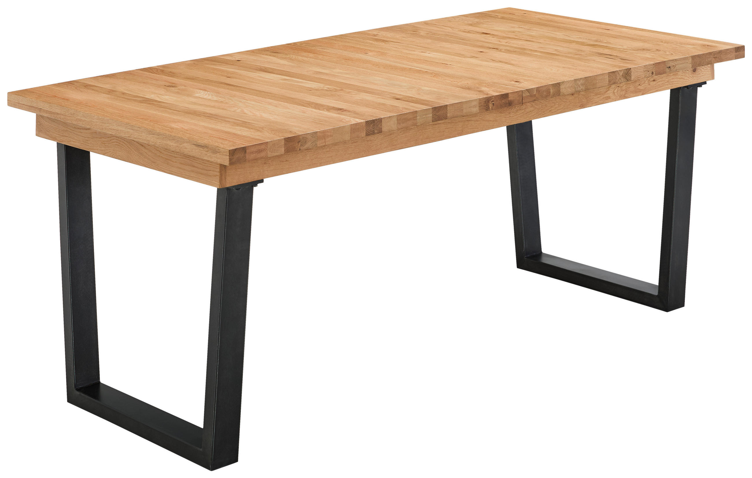 ESSTISCH Eiche Bianco rechteckig  ausziehbar  - Eiche Bianco/Schwarz, LIFESTYLE, Holz/Metall (190-240/95/75cm) - Linea Natura