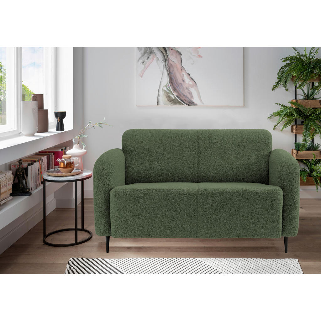 Thumbnail - Livetastic 2-Sitzer-Sofa, Dunkelgrün, Textil, 140x76x90 cm, Made in EU, Rücken echt, Armteil links, rechts, Wohnzimmer, ...