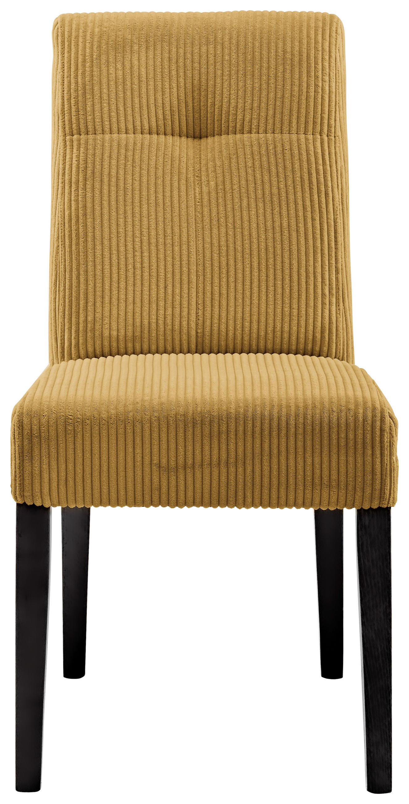 STUHL Cord Schwarz, Currygelb Buche massiv  - Currygelb/Schwarz, KONVENTIONELL, Holz/Textil (47,5/91,5/63cm) - home24