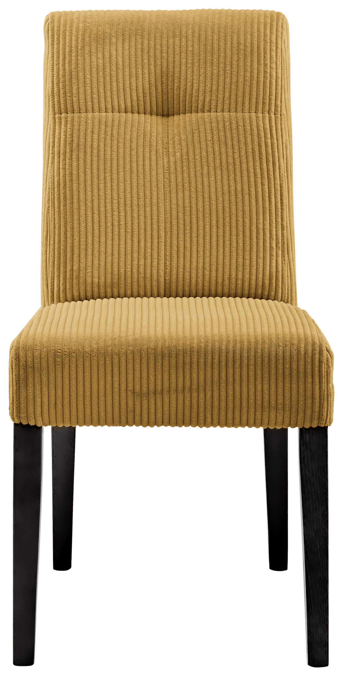 STUHL in Holz, Textil Schwarz, Currygelb  - Currygelb/Schwarz, KONVENTIONELL, Holz/Textil (47,5/91,5/63cm) - home24