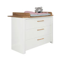 WICKELKOMMODE Ava 119/100/76 cm  - Weiß/Eiche Artisan, Basics, Holz/Holzwerkstoff (119/100/76cm) - Roba