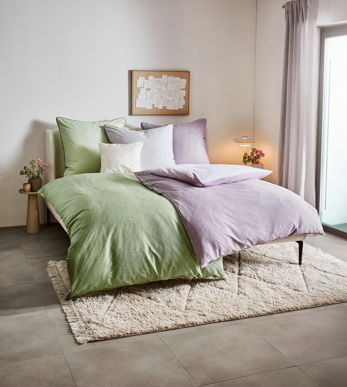 KISSENHÜLLEN-SET 40/80 cm  - Mauve, Basics, Textil (40/80cm) - Bio:Vio