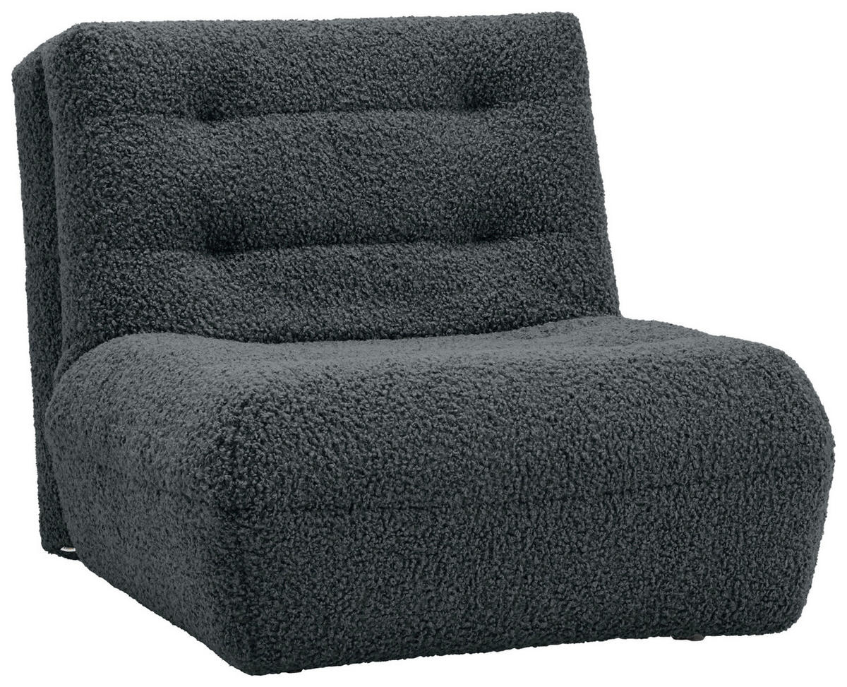 SCHLAFSESSEL Teddystoff Anthrazit    - Anthrazit/Schwarz, KONVENTIONELL, Kunststoff/Textil (90/85/100cm) - Carryhome
