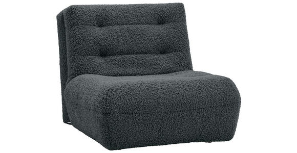 SCHLAFSESSEL Teddystoff Anthrazit    - Anthrazit/Schwarz, KONVENTIONELL, Kunststoff/Textil (90/85/100cm) - Carryhome