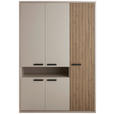 DREHTÜRENSCHRANK in Kaschmir - Kaschmir/Anthrazit, KONVENTIONELL, Holzwerkstoff/Metall (147/217/63cm) - Xora