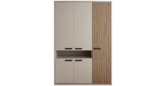 DREHTÜRENSCHRANK in Kaschmir - Kaschmir/Anthrazit, KONVENTIONELL, Holzwerkstoff/Metall (147/217/63cm) - Xora
