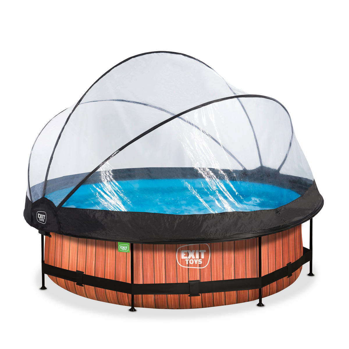 POOL-SET 300/76 cm  - Braun, KONVENTIONELL, Kunststoff (300/76cm) - EXIT Toys